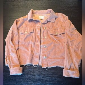 American Eagle Outfitters Peach Corduroy Jacket (Worn Once, Like NEW)